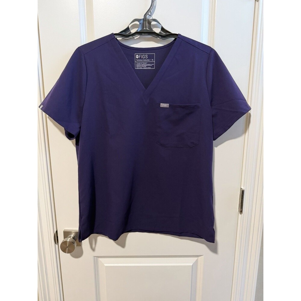 FIGS Catarina One Pocket Scrub Top Women’s XL Purple Jam FW1000 Technical